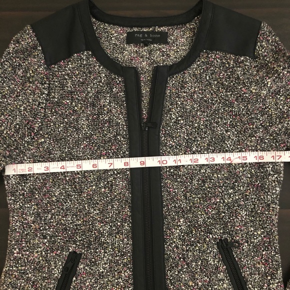 Rag & Bone Lory Tweed Zip Moto Jacket – Size Medium (Designer) - Picture 12 of 16